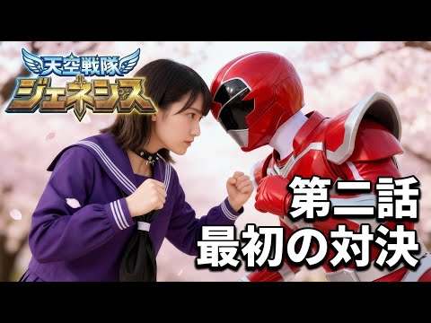 【生成ai特撮】天空戦隊ジェネシス vs 邪電学園　第02話「最初の対決」