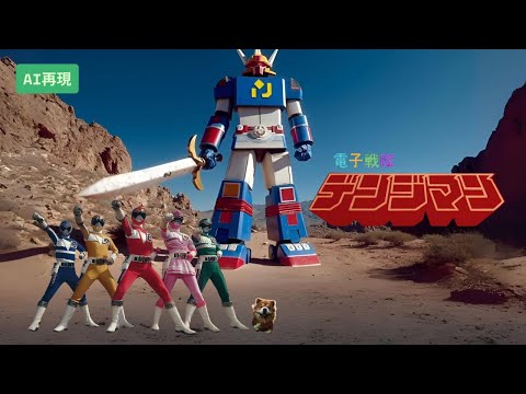 『電子戦隊デンジマン』OPをAIで完全リメイク??⚡️電子の光よ、いま未来を照らせ!【AI特撮オープニング再現】⚙️