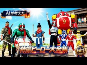【架空特撮史】AIが考えた特撮ヒーロー大全集 PART7 1979-82 #ai特撮 #sora2 #mad