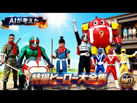 【架空特撮史】AIが考えた特撮ヒーロー大全集 PART7 1979-82 #ai特撮 #sora2 #mad